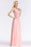 Bridelily Chic One-shoulder Ruffle Sleeveless Bridesmaid Dress Affordable Online