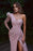 One-Shoulder Lace Prom Dress with Long Sleeves