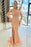 One-Shoulder Long-Sleeve Split Mermaid Prom Dress Featuring Sequins