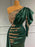 One Shoulder Mermaid Prom Dress in Dark Green