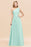 Bridelily Stylish One-shoulder Sleeveless Long Junior Bridesmaid Dresses Affordable