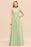 Bridelily Stylish One-shoulder Sleeveless Long Junior Bridesmaid Dresses Affordable