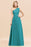 Bridelily Stylish One-shoulder Sleeveless Long Junior Bridesmaid Dresses Affordable