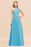 Bridelily Stylish One-shoulder Sleeveless Long Junior Bridesmaid Dresses Affordable