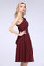 Bridelily Chiffon One Shoulder Ruffle Short Burgundy Bridesmaid Dresses Online