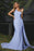 One Shoulder Sleeveless Ruffles Mermaid Prom Dress with Trail