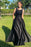 Online Long Sleeveless Mermaid Prom Dress with Elegant Black Jewel Sequins