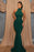 Online Sequined Sleeveless Halter Mermaid Evening Dress with Belt