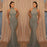 Online Sequined Sleeveless Halter Mermaid Evening Dress with Belt