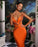 Orange Mermaid Prom Dress Sleeveless Sequin Dress