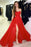 Passion Red Sweetheart Evening Gown with Sultry Split