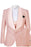 Andy Stylish Pink Shawl Lapel Jacquard Men Suits For Wedding