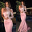 Pink One Shoulder Long Sleeves Prom Dress