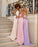 Pink Spaghetti Strap Prom Dress with Sleeveless Design Sequins Embellishments and Long Mermaid Silhouette