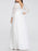 Plus Size A-line Wedding Dresses Floor-Length 3/4 Length Sleeves Lace Jewel Neck Bridal Gowns