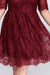 Bridelily Plus size Jewel Burgundy Affordable Bridesmaid Dress with Short Sleeves