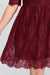 Bridelily Plus size Jewel Burgundy Affordable Bridesmaid Dress with Short Sleeves