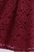 Bridelily Plus Size Off-the-Shoulder Burgundy Lace Short Bridesmaid Dress Online
