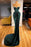 Prom Dress: Dark Green Spaghetti-Straps Mermaid