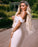 Prom Dress White Wedding Dress Off-the-Shoulder with High Slit