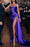 Purple Mermaid Prom Dress with Spaghetti Straps and Beadwork