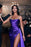 Purple Mermaid Prom Dress with Spaghetti Straps and Beadwork