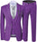 Maximilian New Arrival Purple Notched Lapel Three Pieces Dot Prom Suits For Men