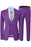 Maximilian New Arrival Purple Notched Lapel Three Pieces Dot Prom Suits For Men