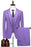 Fashion Purple Notched Lapel Three Pieces Prom Suits For Men