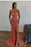 Radiant Orange Sequin Mermaid Prom Gown with Sweetheart Neckline and Thigh-High Split