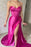 Radiant Rose Sweetheart Prom Gown with Stylish Split and Sleeveless Design