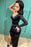 Raven Black Mermaid Prom Gown with Sleek Split Detail