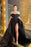 Ravishing Black Off-Shoulder Prom Gown with Daring Split