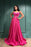 Ravishing Fuchsia Sweetheart Evening Gown with Daring Split