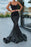 Ravishing Midnight Mermaid Prom Gown with Elegant Spaghetti Straps