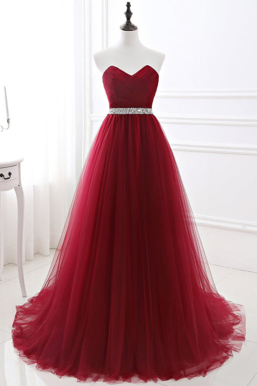 Ravishing Ruby Sweetheart Gown for an Elegant Evening