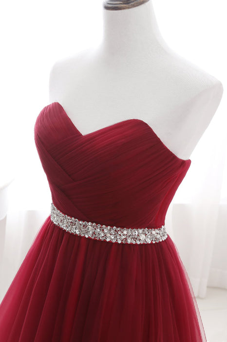 Ravishing Ruby Sweetheart Gown for an Elegant Evening