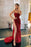 Red Mermaid Prom Dress with Daring Slit