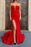 Red Mermaid Prom Dress with Split