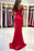 Red Off-the-Shoulder Long Prom Dress with Split