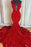 Red Sequins Sleeveless Mermaid Prom Dress with Sweetheart Elegant