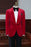 Ahern Fashion Red Shawl Lapel Velvet Wedding Suits For Men