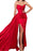 Red Sleeveless Long Prom Dress with Trailing Slit