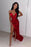 Red Sweetheart Charmeuse Mermaid Prom Dress with Side Splits