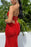 Red Sweetheart Long Mermaid Prom Dress with Sequins