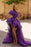 Regal Ruffled One-Shoulder Hi-Lo Prom Dress in Luxurious Dark Purple