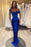 Regal Sapphire Off-The-Shoulder Mermaid Gown for a Glamorous Prom Night