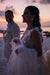 Romantic Tulle Lace Aline Wedding Dress V-Neck Long Bridal Dress - Wedding Dresses