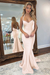 Royal Blue Backless Mermaid Prom Dress Long V Neck