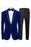 Beacher Fancy Royal Blue Notched Lapel Two Pieces Velvet Prom Suits